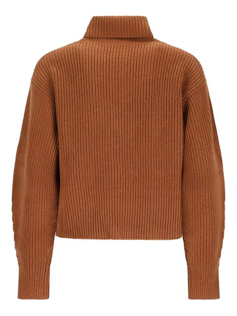 Max Mara zip-up roll-neck jumper - Brown - zdjęcie produktu nr 2