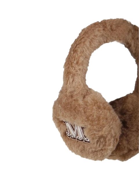 Max Mara logo-appliqué earmuffs - Brown - zdjęcie produktu nr 2
