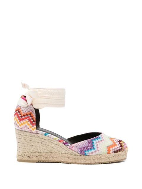 Missoni chevron-pattern tie espadrilles - Orange - zdjęcie produktu nr 1
