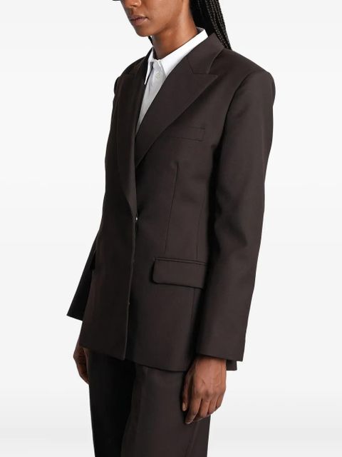 ANINE BING double-breasted wool blazer - Brown
