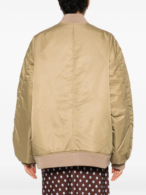 The Frankie Shop zip-fastening bomber jacket - Green