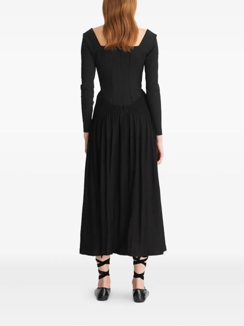 Tory Burch long-sleeve midi dress - Black