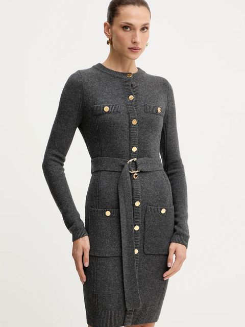 Marciano by Guess sukienka z dodatkiem kaszmiru AFRAH kolor szary 5BGK43 5893Z - zdjęcie produktu nr 1