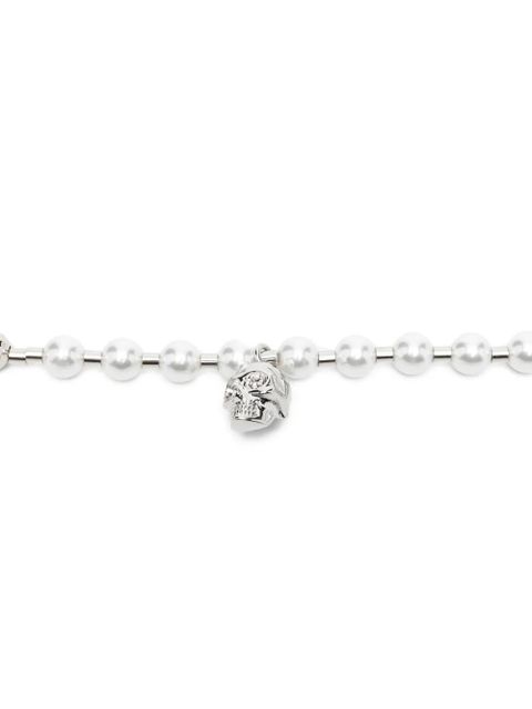 Alexander McQueen pearl-embellishment belt - Silver