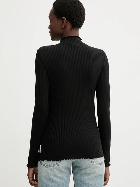 Marc O'Polo longsleeve kolor czarny z półgolfem 5000007536 - zdjęcie produktu nr 2