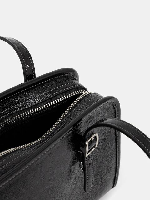 Coach torebka skórzana Swing Zip Bag kolor czarny CAO34