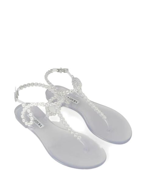 Aquazzura Almost Bare buckle-strap flip flops - White