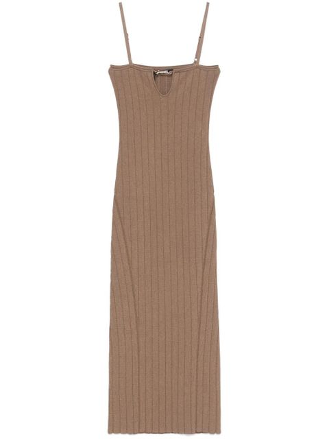 Jacquemus La robe Sierra à bretelles midi dress - Brown - zdjęcie produktu nr 1