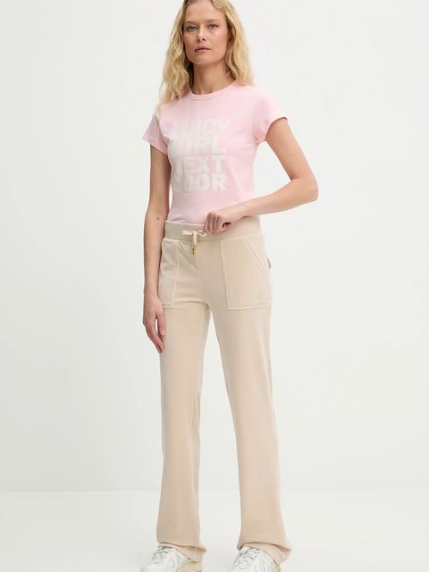 Juicy Couture t-shirt JUICY GIRL NEXT DOOR HILTON T-SHIRT damski kolor różowy JCNCT225457 - zdjęcie produktu nr 2