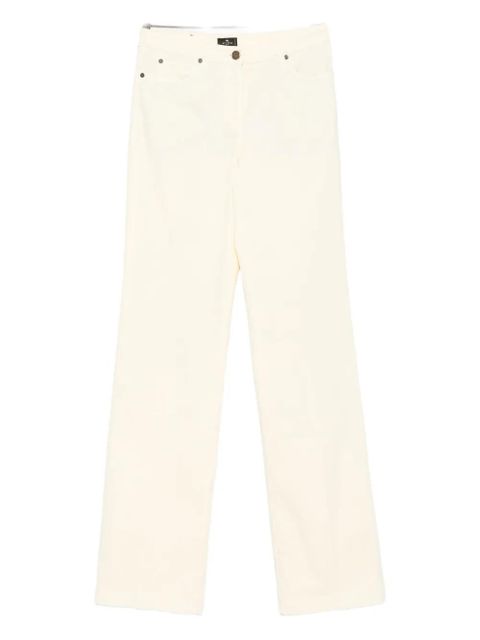 ETRO embroidered-detail five-pocket design jeans - Neutrals - zdjęcie produktu nr 1