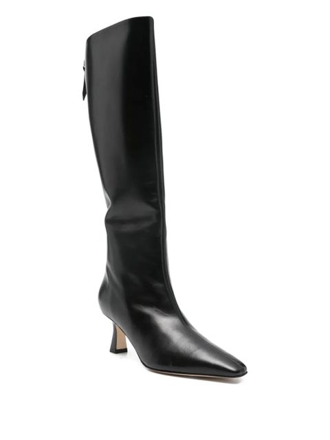 Aeyde leather zip-fastening knee-high boots - Black - zdjęcie produktu nr 2