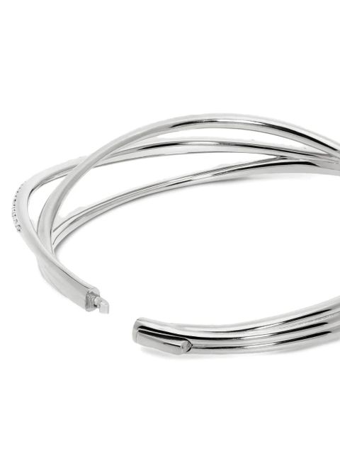 Monica Vinader diamond wrap bangle bracelet - Silver