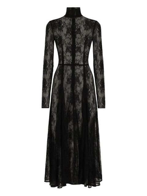 Dolce & Gabbana lace high-neck midi dress - Black - zdjęcie produktu nr 1