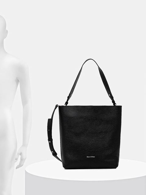 Marc O'Polo torebka skórzana kolor czarny 5000009282