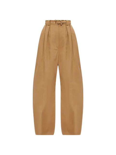 Sportmax pleated belted trousers - Neutrals - zdjęcie produktu nr 1