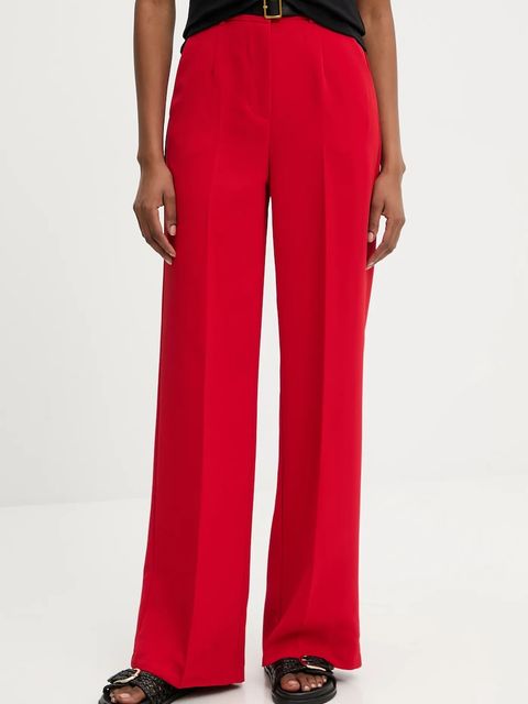 Answear.LAB spodnie damskie kolor czerwony szerokie high waist - zdjęcie produktu nr 1