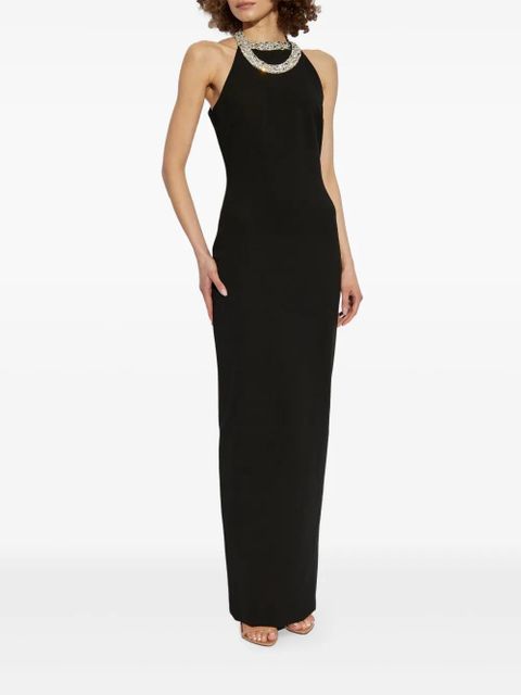 Balmain crystal-embellished maxi dress - Black