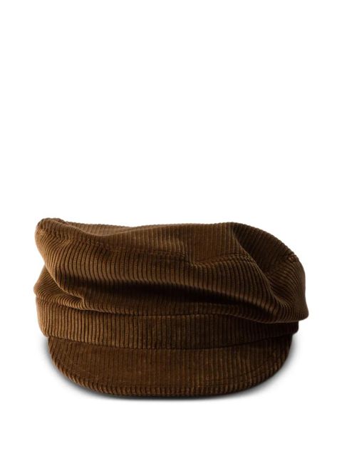 Prada corduroy cap hat - Brown - zdjęcie produktu nr 1