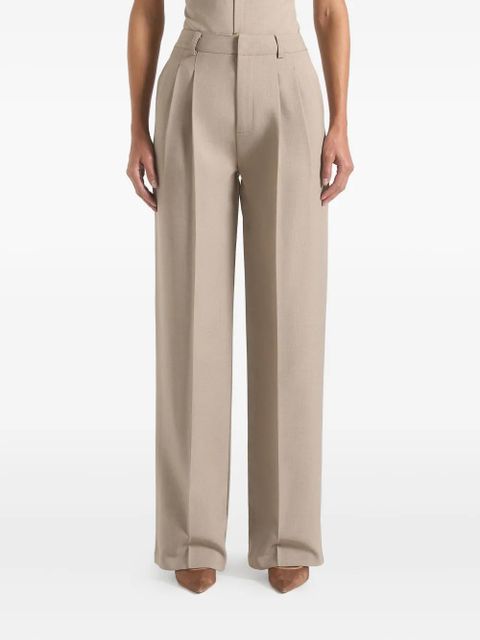 Manière De Voir Julie twin-pleat tailored trousers - Brown - zdjęcie produktu nr 1