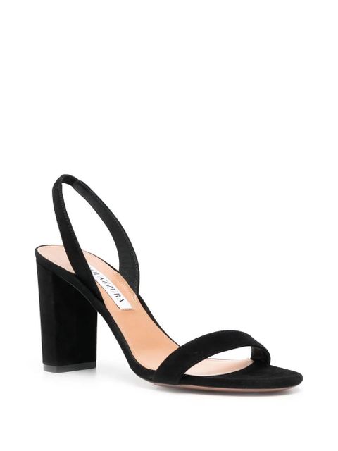 Aquazzura 90mm heeled suede sandals - Black - zdjęcie produktu nr 2