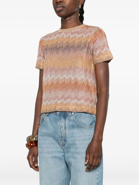 Missoni zigzag T-shirt - Gold
