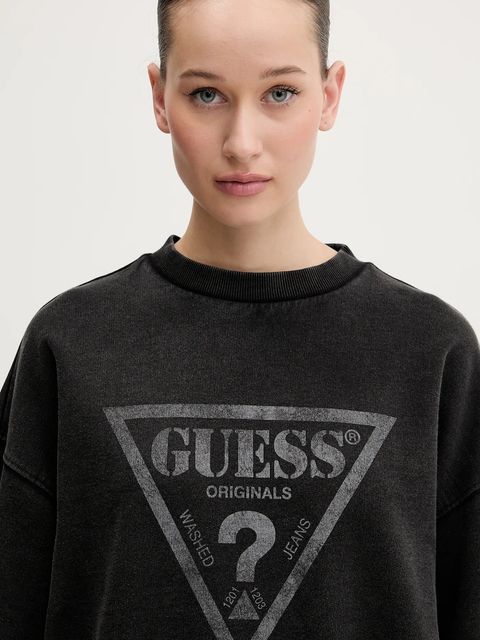 Guess Originals bluza bawełniana damska kolor czarny z nadrukiem M5GQ35 K68I4