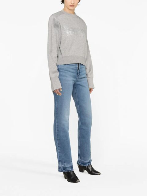 ROTATE BIRGER CHRISTENSEN Firm embellished organic cotton sweatshirt - Grey