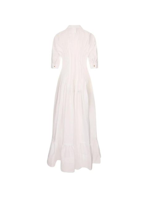 Max Mara pleated tiered-skirt maxi dress - White - zdjęcie produktu nr 2