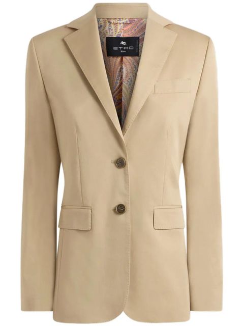 ETRO Pegaso-buttons cotton blazer - Neutrals - zdjęcie produktu nr 1