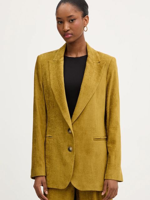 Haveone marynarka kolor zielony jednorzędowa gładka JCB-P002 - zdjęcie produktu nr 1