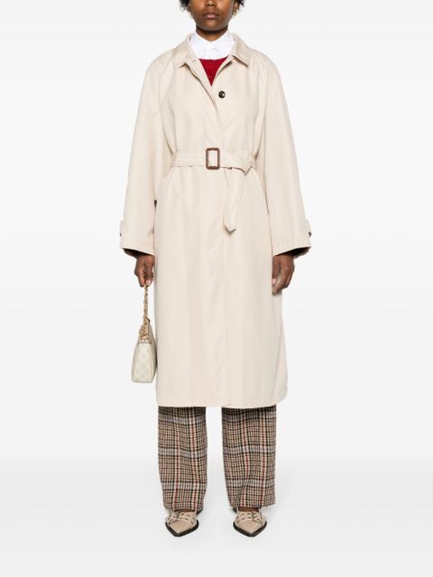 Gucci belted gabardine trench coat - Neutrals