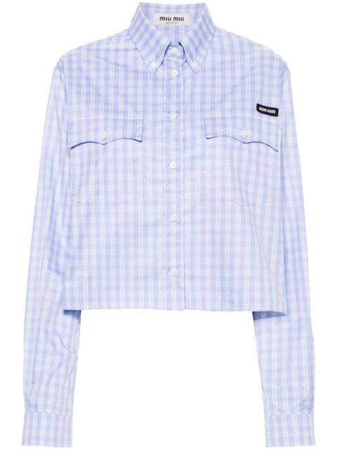 Miu Miu checked shirt - Blue