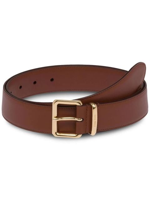 Miu Miu logo buckle belt - Brown - zdjęcie produktu nr 1
