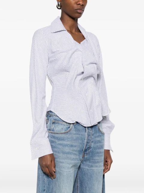 Vivienne Westwood Drunken striped layered shirt - White