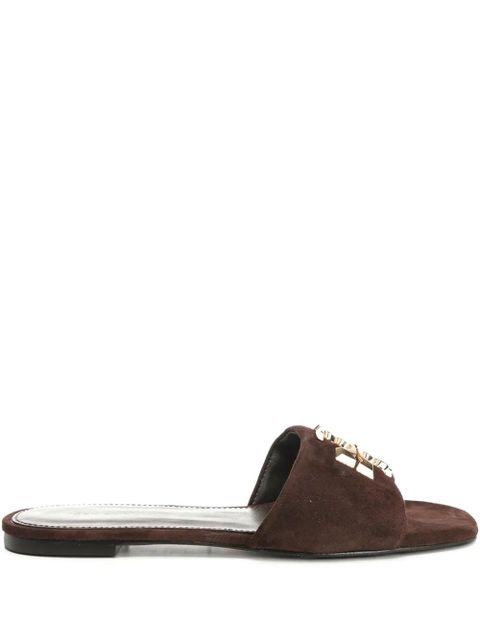 Tory Burch suede flat sandals - Brown - zdjęcie produktu nr 1