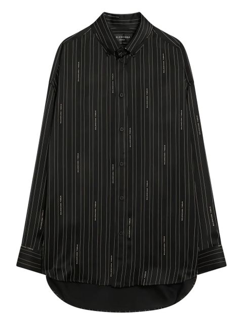 Balenciaga pinstripe logo shirt - Black - zdjęcie produktu nr 1