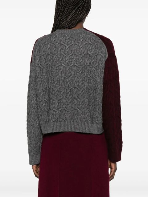 GANNI cable-knit sweater - Red