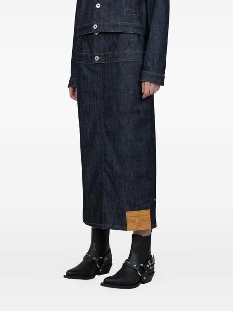 Jean Paul Gaultier upside-down denim skirt - BLUE - zdjęcie produktu nr 2