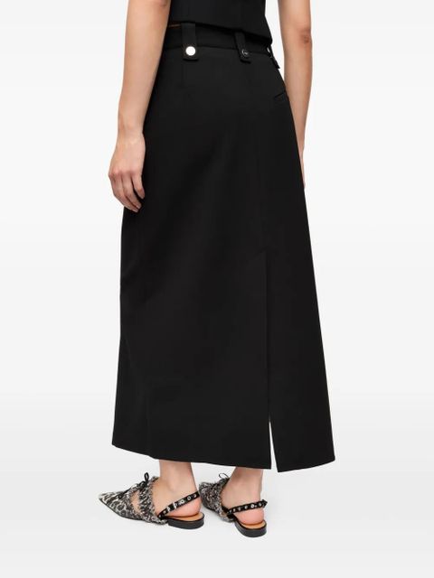 GANNI zip-up skirt - Black