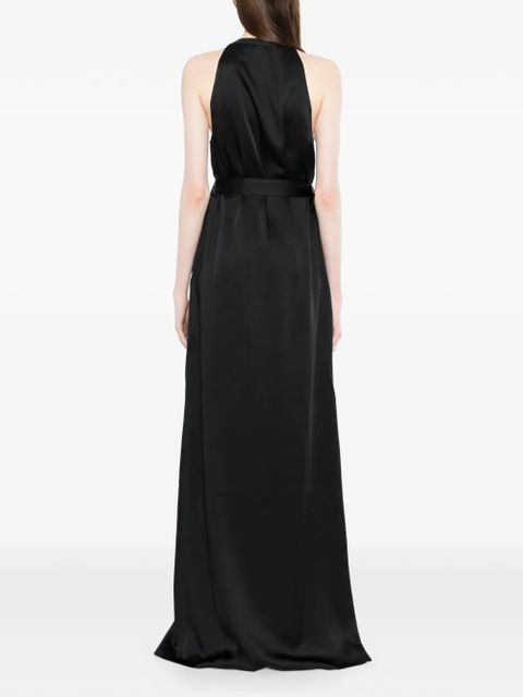 TOM FORD halter-neck belted maxi dress - Black