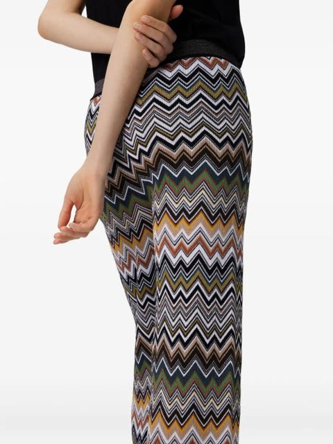 Missoni chevron-pattern flared trousers - White