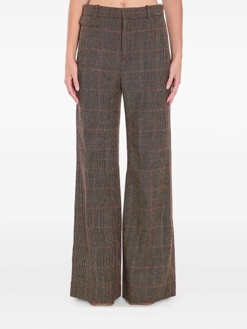 Chloé tailored checked wool trousers - Brown - zdjęcie produktu nr 1