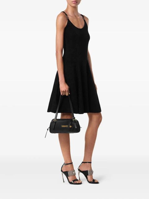 Versace embellished scoop-neck mini dress - Black