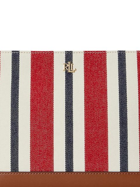 Lauren Ralph Lauren striped canvas clutch bag - Red - zdjęcie produktu nr 2