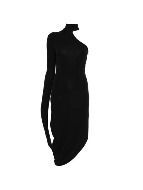 Alexander Wang asymmetric draped midi dress - Black - zdjęcie produktu nr 1