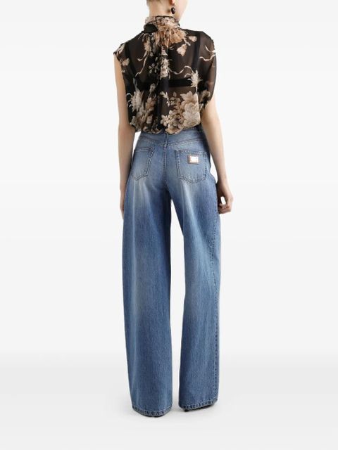 Dolce & Gabbana pleat-detail jeans - Blue - zdjęcie produktu nr 2