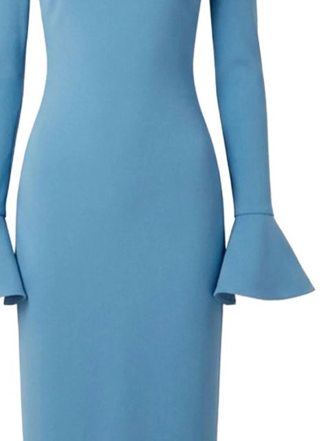 Solace London The Alicia maxi flared-cuff dress - Blue - zdjęcie produktu nr 2