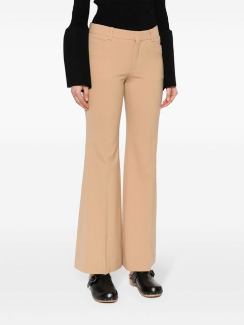 Chloé wool-blend flared trousers - Neutrals