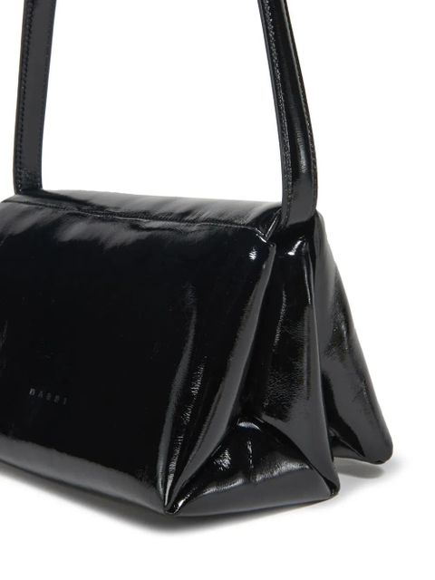 Marni small Prisma patent-leather shoulder bag - Black