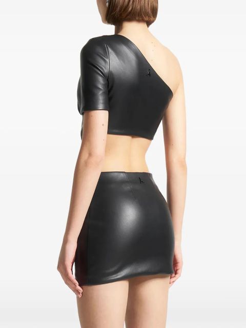 Manière De Voir curved-hem cropped top - Black